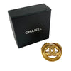 Secondhand Chanel Gold Plated CC Spring Round Brooch