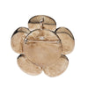 Chanel Silver Plated and Glass Camellia Brooch Secondhand
