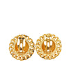 Secondhand Chanel Gold Plated Quilted Chain Clip On Earrings
