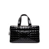 Chanel CC Chocolate Bar Patent Bowler Bag Secondhand