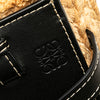 LOEWE Small Raffia and Leather Gate Top Handle Bag Secondhand