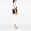 LOEWE Small Raffia and Leather Gate Top Handle Bag Secondhand