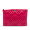 Chanel Large Quilted Calfskin Chain Boy O Case Clutch Secondhand