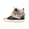 Giuseppe Zanotti High-top Sneakers Camouflage x Leather in Black, Size 40 EU Secondhand