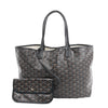 Goyard Saint Louis PM PVC & Leather Shoulder Bag in Black Secondhand
