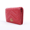 Secondhand Gucci GG Marmont 466492 Leather Compact Wallet Red
