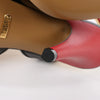 Gucci Slingback Leather Strap Pumps in Black x Red 740058, Size 37.5 EU Secondhand