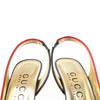 Gucci Slingback Leather Strap Pumps in Black x Red 740058, Size 37.5 EU Secondhand