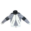 Gucci Litriang Leather Biker Jacket in Metallic Gray x White x Black, 48 IT Secondhand