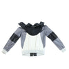Gucci Litriang Leather Biker Jacket in Metallic Gray x White x Black, 48 IT Secondhand
