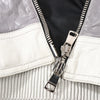Gucci Litriang Leather Biker Jacket in Metallic Gray x White x Black, 48 IT Secondhand
