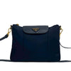 Prada Saffiano Trimmed Tessuto Zip Top Crossbody Secondhand