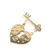 Secondhand Chanel Gold Plated Heart Lock and Key Brooch Pin