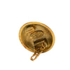 Chanel CC Gold Plated Button Clip On Earrings Secondhand