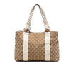 Gucci Medium GG Canvas Bamboo Libeccio Tote Secondhand