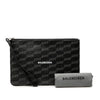 Balenciaga BB Monogram Coated Canvas Wristlet Clutch Secondhand