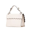 Fendi Medium Vitello Liberty Lucido Flowers and Bows Scalloped Studded Kan I Satchel Secondhand