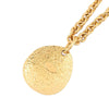 Chanel CC Gold Plated Quilted Pendant Necklace Secondhand