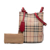 Burberry Haymarket Check Coated Canvas Lorne Bucket Bag Secondhand