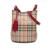 Burberry Haymarket Check Coated Canvas Lorne Bucket Bag Secondhand