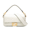 Fendi Zucca Embossed Leather Baguette Satchel Secondhand