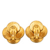 Chanel CC Gold Plated Clover Clip On Earrings Secondhand