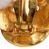 Chanel CC Gold Plated Clover Clip On Earrings Secondhand