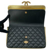 Chanel Medium Quilted Metallic Lambskin CC Chic Double Flap Secondhand