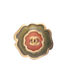 Chanel Enamel Camellia CC Stud Push Back Earrings Secondhand
