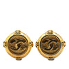 Secondhand Chanel Gold Plated CC Clip On Earrings