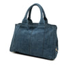 Prada Denim Canapa Logo Tote Secondhand