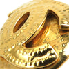 Chanel CC Gold Plated Round Clip on Earrings Secondhand