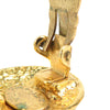 Chanel CC Gold Plated Round Clip on Earrings Secondhand