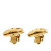 Chanel CC Gold Plated Round Clip on Earrings Secondhand