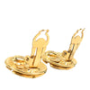 Chanel CC Gold Plated Round Clip on Earrings Secondhand