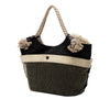Chanel 2004 Cruise Camellia CC Clover Rope Cabas Tote Secondhand