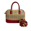 Burberry Haymarket Check Canvas Satchel Secondhand