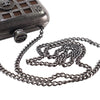 Chanel Paris Edinburgh Mini Gunmetal Grid Cage Clutch on Chain Secondhand