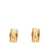 Chanel Gold Plated Cut Out Logo Half Hoop Clip On Earrings Secondhand