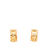 Chanel Gold Plated Cut Out Logo Half Hoop Clip On Earrings Secondhand