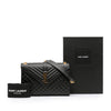 Saint Laurent Large Grain De Poudre Triquilt Monogram Envelope Bag Secondhand