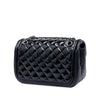 Chanel Small Quilted Patent and Lambskin Trimmed Classic Twist Flap Secondhand