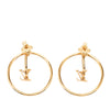 Louis Vuitton Gold Plated LV Eclipse Push Back Earrings Secondhand