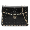Bvlgari Small Studded Leather Laser Cut Square Serpenti Forever Chain Crossbody Secondhand