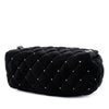 Chanel Quilted Velvet Diamante Wristlet Clutch Secondhand