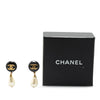 Chanel Gold Plated Faux Pearl CC Drop Clip On Earrings Secondhand