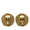Chanel CC Gold Plated Round Clip On Earrings Secondhand