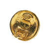 Chanel Gold Plated CC Round Clip On Earrings Secondhand