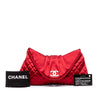 Chanel CC Quilted Satin Half Moon Flap Clutch Secondhand