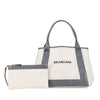 Balenciaga Canvas Navy Cabas Tote S Secondhand